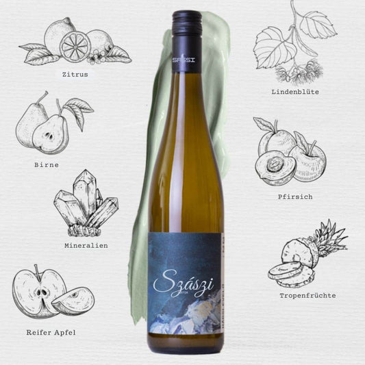 Hárslevelű 2022 autochthone Sorte, Szászi Balaton Ungarn 0,75l - HUNGAROVIN - Topweine aus Ungarn, Italien & Australien – online kaufen