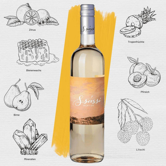 Zeus-Muscat Ottonel Cuvée halbsüss 2023 Szászi Balaton Ungarn 0,75l - HUNGAROVIN - Topweine aus Ungarn, Italien & Australien – online kaufen