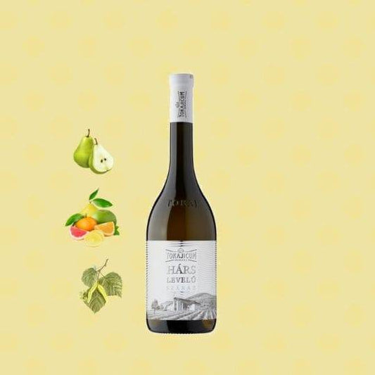 Flasche Tokajicum Hárslevelű Weißwein mit Geschmacksnoten von Birne, Zitrusfrüchten und Holunder