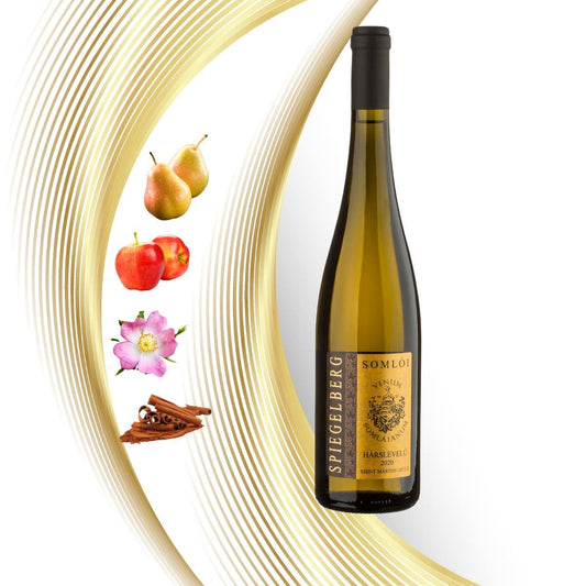 Spiegelberg Hárslevelű 2020 Weißweinflasche mit Geschmacksnoten Birne, Apfel, Rosenblüte und Zimt