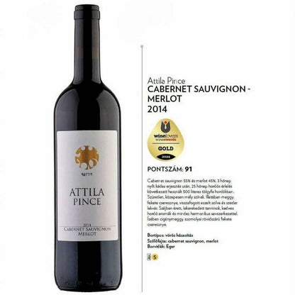 Cabernet Sauvignon - Merlot 2014 Attila Pince Eger Ungarn 0,75l - HUNGAROVIN - Topweine aus Ungarn, Italien & Australien – online kaufen