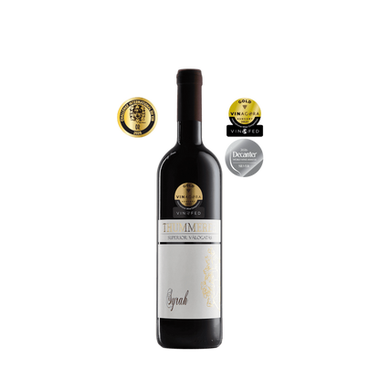 Flasche Thummerer Syrah Superior mit drei Auszeichnungsmedaillen